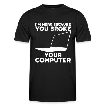 Computer Repair Technology Support Technology - Men's Functional T-Shirt - black - Front - AI Model Male 178 dark (178cm)