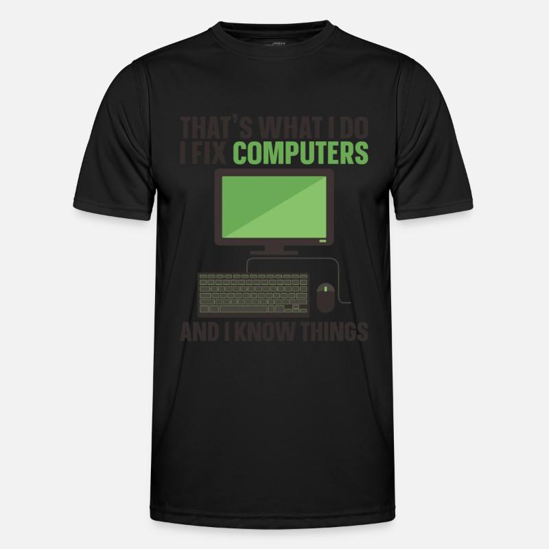 Computerreparaturtechnologie -Support -Technologie Männer Funktions-T-Shirt