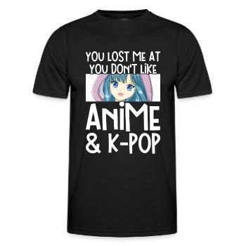 Anime & K-Pop Music Kpop Japanese Manga Otaku - Männer Funktions-T-Shirt - Schwarz - Vorne - AI Model Male 178 dark (178cm)
