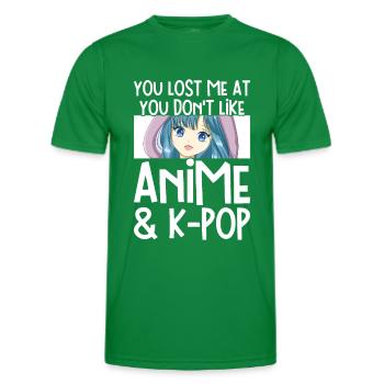Anime & K-Pop Music Kpop Japanese Manga Otaku - Männer Funktions-T-Shirt - Kelly Green - Vorne - AI Model Male 178 dark (178cm)