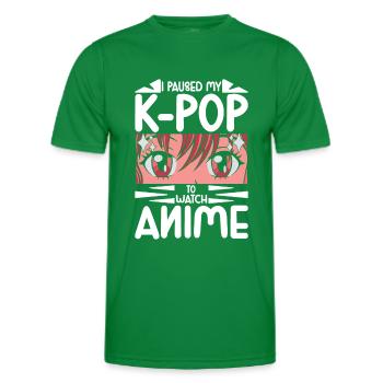 Anime & K-Pop Music Kpop Japanese Manga Otaku - Männer Funktions-T-Shirt - Kelly Green - Vorne - AI Model Male 178 dark (178cm)