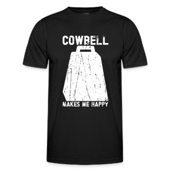 Kuhglocke Mehr Cowbell-Vintager - Männer Funktions-T-Shirt - Schwarz - Vorne - AI Model Male 178 dark (178cm)