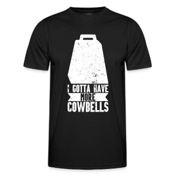 Kuhglocke Mehr Cowbell-Vintager - Männer Funktions-T-Shirt - Schwarz - Vorne - AI Model Male 178 dark (178cm)