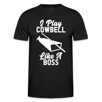 Cowbell More Cowbell-Vintager - Men's Functional T-Shirt - black - Front - AI Model Male 178 dark (178cm)