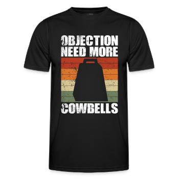 Kuhglocke Mehr Cowbell-Vintager - Männer Funktions-T-Shirt - Schwarz - Vorne - AI Model Male 178 dark (178cm)