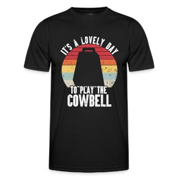 Kuhglocke Mehr Cowbell-Vintager - Männer Funktions-T-Shirt - Schwarz - Vorne - AI Model Male 178 dark (178cm)