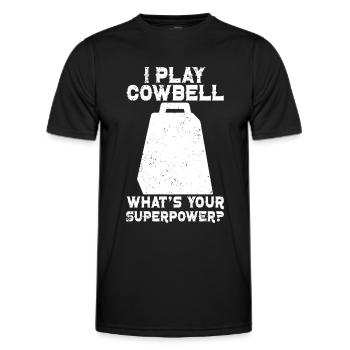 Kuhglocke Mehr Cowbell-Vintager - Männer Funktions-T-Shirt - Schwarz - Vorne - AI Model Male 178 dark (178cm)