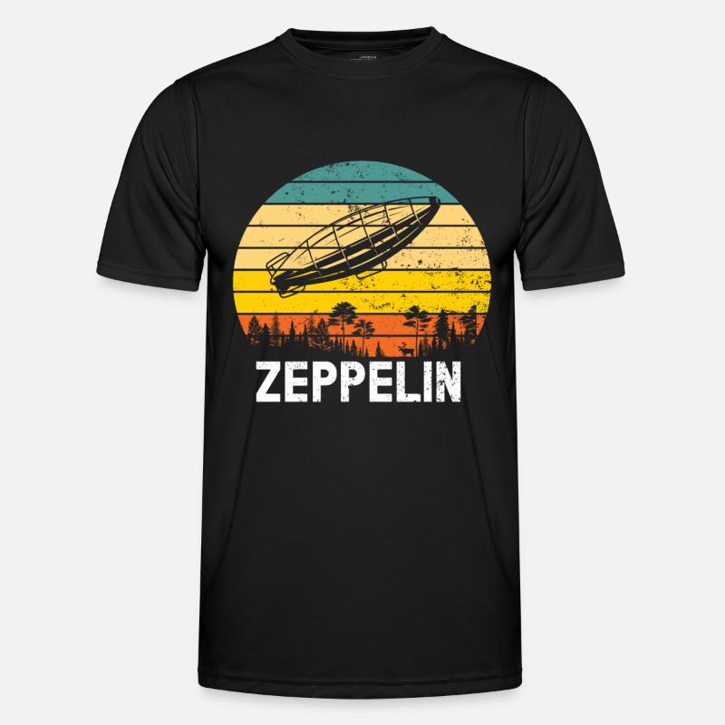 Zeppelin Flugzeugluftschiff Leitbarer Luftfahrt - Männer Funktions-T-Shirt - Schwarz