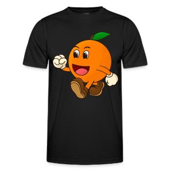 Lustige Orange - Männer Funktions-T-Shirt - Schwarz - Vorne - AI Model Male 178 dark (178cm)