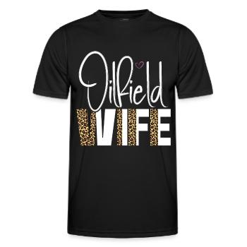 Ölfeldarbeiter Rig Roughneck Ölfeldfrau - Männer Funktions-T-Shirt - Schwarz - Vorne - AI Model Male 178 dark (178cm)