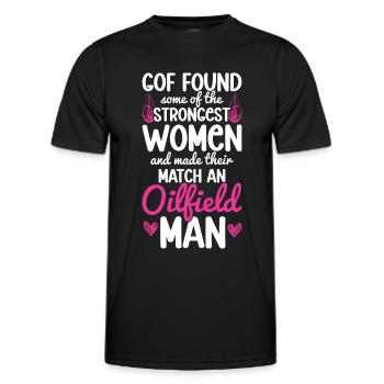 Ölfeldarbeiter Rig Roughneck Ölfeldfrau - Männer Funktions-T-Shirt - Schwarz - Vorne - AI Model Male 178 dark (178cm)