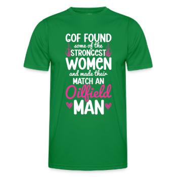Ölfeldarbeiter Rig Roughneck Ölfeldfrau - Männer Funktions-T-Shirt - Kelly Green - Vorne - AI Model Male 178 dark (178cm)