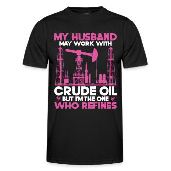 Ölfeldarbeiter Rig Roughneck Ölfeldfrau - Männer Funktions-T-Shirt - Schwarz - Vorne - AI Model Male 178 dark (178cm)
