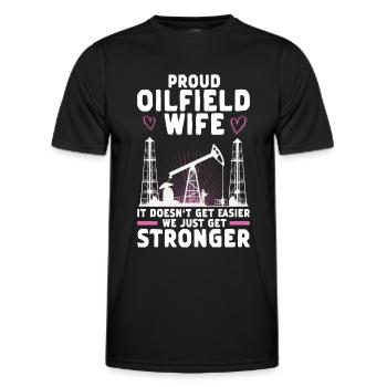 Ölfeldarbeiter Rig Roughneck Ölfeldfrau - Männer Funktions-T-Shirt - Schwarz - Vorne - AI Model Male 178 dark (178cm)