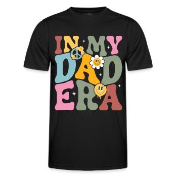 Retro Groovy Daddy Matching Family Birthday Party - Männer Funktions-T-Shirt - Schwarz - Vorne - AI Model Male 178 dark (178cm)