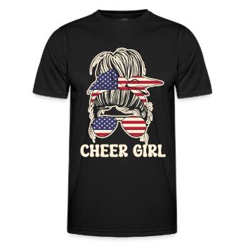 Pom-pom girl Cheerleading Jeunes - T-shirt sport Homme - noir - Devant - AI Model Male 178 dark (178cm)