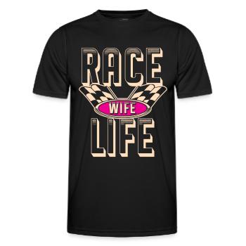 course femme course citations voiture pilote - T-shirt sport Homme - noir - Devant - AI Model Male 178 dark (178cm)