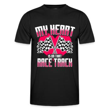 course femme course citations voiture pilote - T-shirt sport Homme - noir - Devant - AI Model Male 178 dark (178cm)