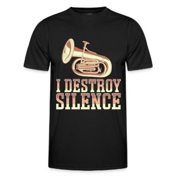 French Horn Player Horn Player Brass Music - Men's Functional T-Shirt - black - Front - AI Model Male 178 dark (178cm)
