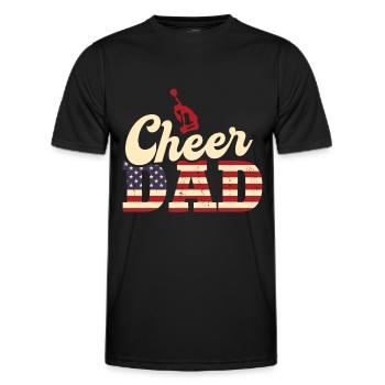Cheer Papa Pom-pom girl Papa - T-shirt sport Homme - noir - Devant - AI Model Male 178 dark (178cm)