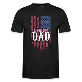 Cheer Papa Pom-pom girl Papa - T-shirt sport Homme - noir - Devant - AI Model Male 178 dark (178cm)