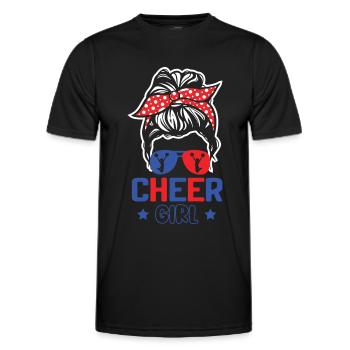Cheerleadermädchen Cheerleading Jubel Jugend - Männer Funktions-T-Shirt - Schwarz - Vorne - AI Model Male 178 dark (178cm)