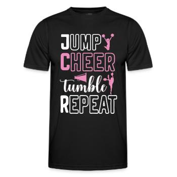 Cheerleadermädchen Cheerleading Jubel Jugend - Männer Funktions-T-Shirt - Schwarz - Vorne - AI Model Male 178 dark (178cm)