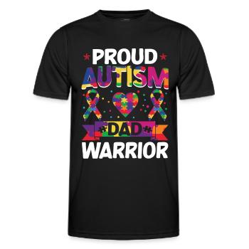 Soutien à la sensibilisation à l’autisme pour les autistes - T-shirt sport Homme - noir - Devant - AI Model Male 178 dark (178cm)