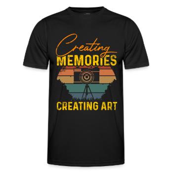 Photography - Photo shoot for photo camera. - Men's Functional T-Shirt - black - Front - AI Model Male 178 dark (178cm)