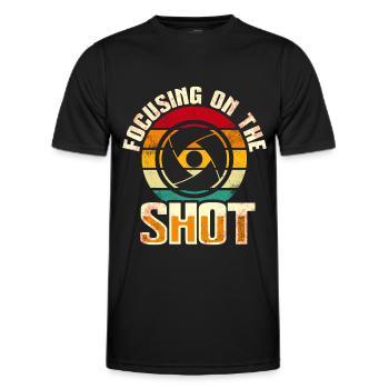 Fotografie -Fotoshooting Für Fotokamera. - Männer Funktions-T-Shirt - Schwarz - Vorne - AI Model Male 178 dark (178cm)