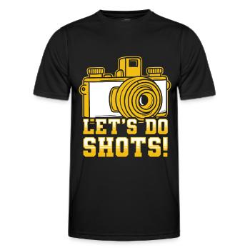 Photography - Photo shoot for photo camera. - Men's Functional T-Shirt - black - Front - AI Model Male 178 dark (178cm)