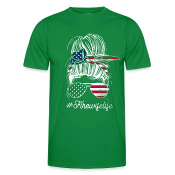 Firefighter Fire Crews ́ - Men's Functional T-Shirt - kelly green - Front - AI Model Male 178 dark (178cm)
