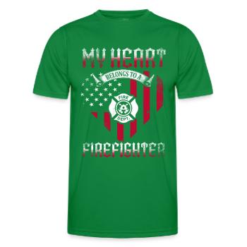 Firefighter Fire Crews ́ - Men's Functional T-Shirt - kelly green - Front - AI Model Male 178 dark (178cm)