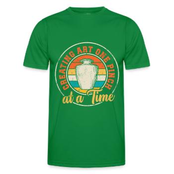 Ceramic Pottery Sculpture - Men's Functional T-Shirt - kelly green - Front - AI Model Male 178 dark (178cm)