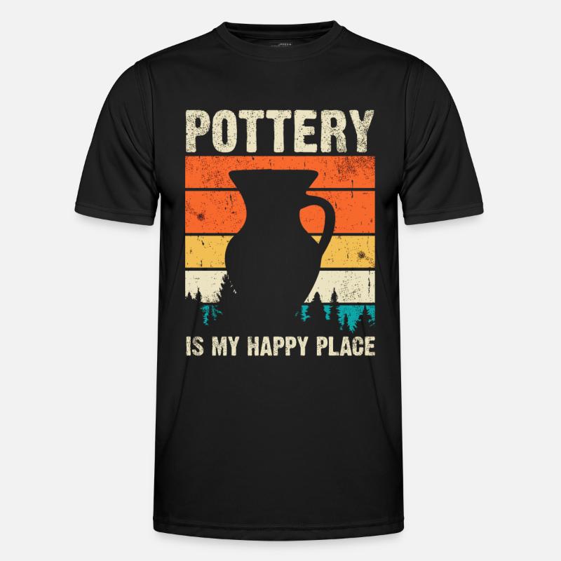 Ceramic Pottery Sculpture - Men's Functional T-Shirt - black