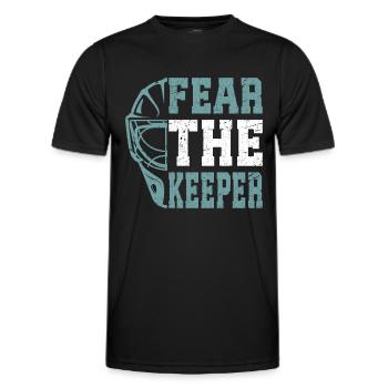 Lacrosse Torhüter Handschuhe Stick Lax Torwart - Männer Funktions-T-Shirt - Schwarz - Vorne - AI Model Male 178 dark (178cm)