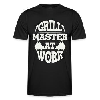 Grill Grillgrill Schweinefleisch - Männer Funktions-T-Shirt - Schwarz - Vorne - AI Model Male 178 dark (178cm)