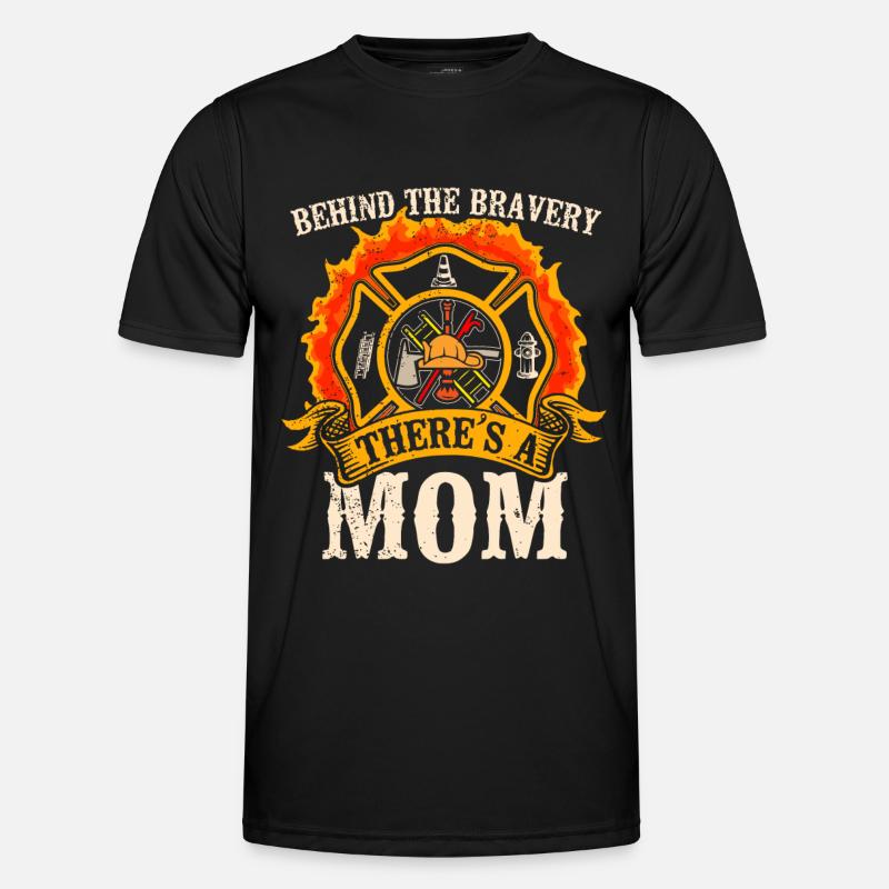 Feuerwehrmutter Feuerwehr Mutter - Männer Funktions-T-Shirt - Schwarz