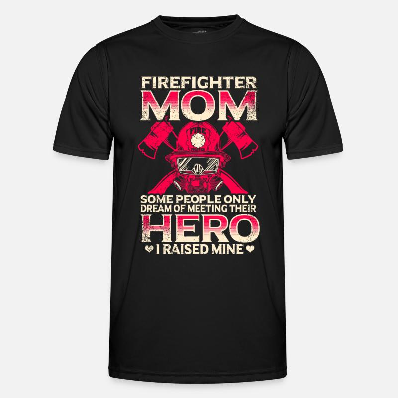Feuerwehrmutter Feuerwehr Mutter - Männer Funktions-T-Shirt - Schwarz