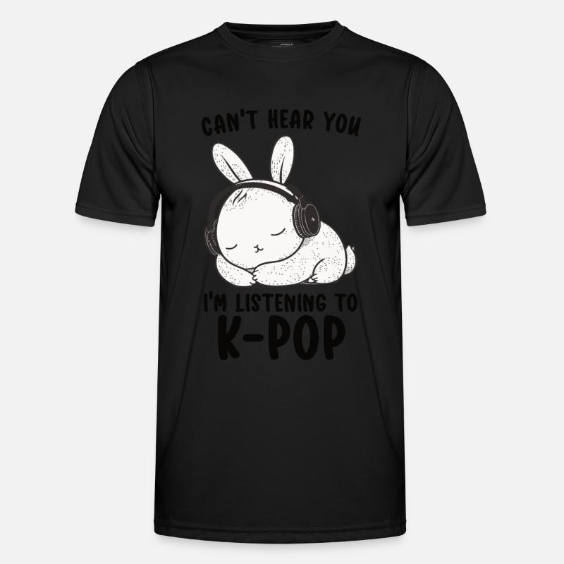 Je ne t’entends pas, j’écoute Kpop Rabbit K-pop T-shirt sport Homme
