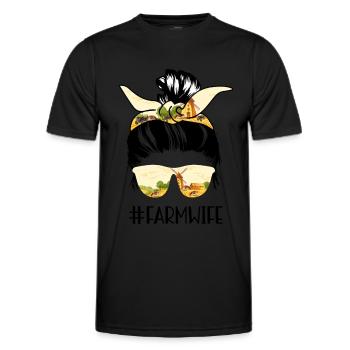 Fermière Agriculteur Agriculture Agriculture - T-shirt sport Homme - noir - Devant - AI Model Male 178 dark (178cm)
