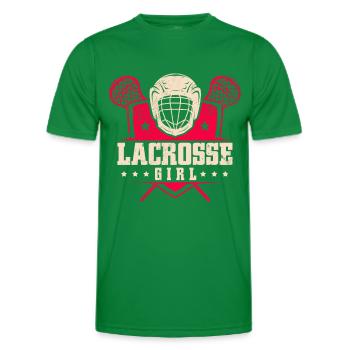 Lacrosse Girl Lax Girl Spieler Frauen - Männer Funktions-T-Shirt - Kelly Green - Vorne - AI Model Male 178 dark (178cm)