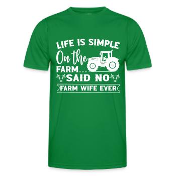 Ferme Femme Ferme Petite amie Agriculteurs Femme Campagne Ferme - T-shirt sport Homme - vert - Devant - AI Model Male 178 dark (178cm)