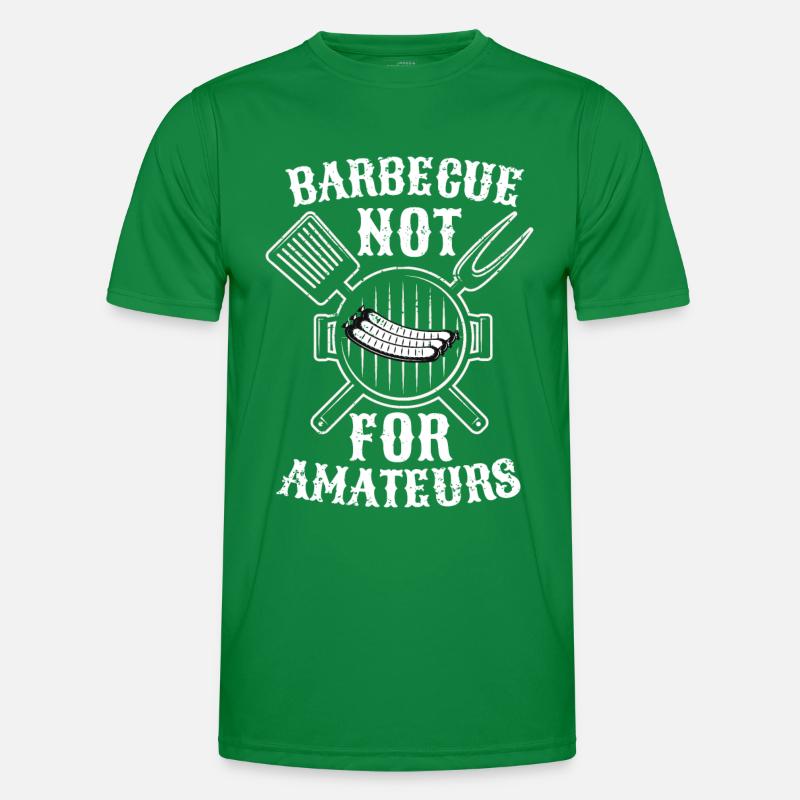 BBQ -Raucher Fleisch Grillen Lustiger Männer Funktions-T-Shirt