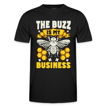 Honigbienenwebeke Hive Imkere Wabe - Männer Funktions-T-Shirt - Schwarz - Vorne - AI Model Male 178 dark (178cm)