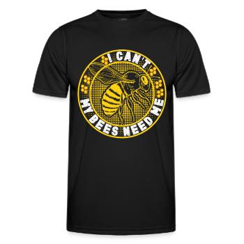Honigbienenwebeke Hive Imkere Wabe - Männer Funktions-T-Shirt - Schwarz - Vorne - AI Model Male 178 dark (178cm)