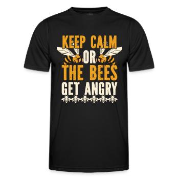 Honigbienenwebeke Hive Imkere Wabe - Männer Funktions-T-Shirt - Schwarz - Vorne - AI Model Male 178 dark (178cm)