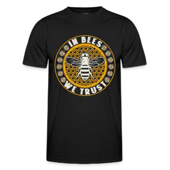 Honigbienenwebeke Hive Imkere Wabe - Männer Funktions-T-Shirt - Schwarz - Vorne - AI Model Male 178 dark (178cm)