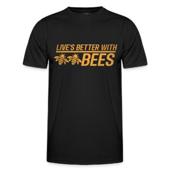 Honigbienenwebeke Hive Imkere Wabe - Männer Funktions-T-Shirt - Schwarz - Vorne - AI Model Male 178 dark (178cm)