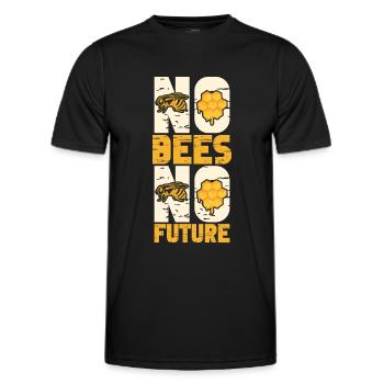 Honigbienenwebeke Hive Imkere Wabe - Männer Funktions-T-Shirt - Schwarz - Vorne - AI Model Male 178 dark (178cm)